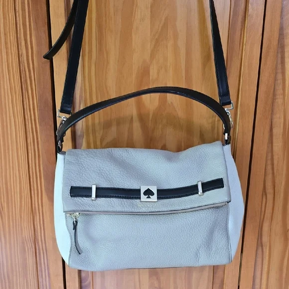 Kate Spade Gray and Black Shoulder Bag EUC - Picture 1 of 11